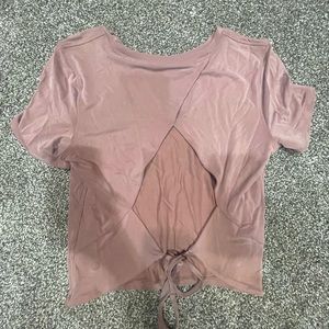 pink lululemon cross back shirt